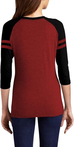 تي شيرتات بيسبول Decrum Raglan - قمصان جيرسي رياضية ناعمة بأكمام 3/4 للنساء in Kuwait