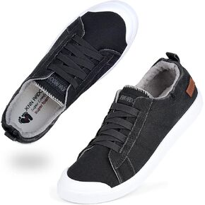 JENN ARDOR Women's Canvas Sneaker Slip-ons Loafers Shoes for Womens Fashion Casual Canvas Round Toe Soft Comfortable Walking Flats in Saudi Arabia