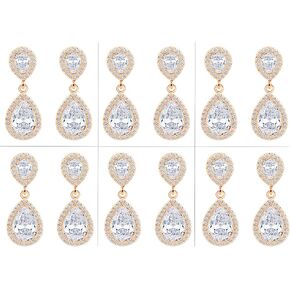 I Can't Say"I Do" Without You | 1 4 6 8 Sets Bridesmaid Jewelry Sets for Women Girls 14K Gold or Rose Gold Plated Teardrop Dangle Earring for Wedding Gifts in Saudi Arabia
