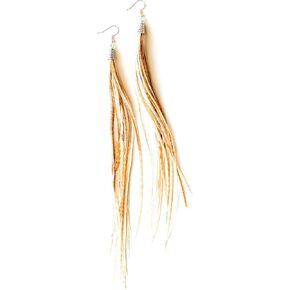 Feather Headz Bohemian handmade long lightweight feather dangle earrings for women