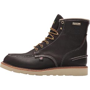 Thorogood 1957 Series 6" Waterproof Moc Toe Work Boots for Men - Soft Toe, Full-Grain Leather with Slip-Resistant Wedge Outsole and Shock-Absorbing Footbed