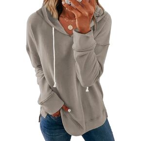 Syellowafter Women Casual Hoodie Long Sleeves Fashion Pullover Sweatshirts Loose Fit Tunic Winter Tops Comy Shirts