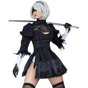 ITOPKRIS 2B Cosplay NieR Automata YoRHa No.2 Type B Game Outfit Anime Halloween Women Costume Sexy Black Dress