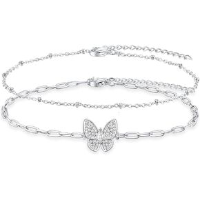 Tarsus 14K Gold Plated Butterfly Layered Bracelet/Anklets Adjuatable Jewelry Gifts for Women Girls in Saudi Arabia