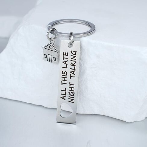 هدايا سلسلة مفاتيح المغني، كل هذا في وقت متأخر من الليل يتحدث سلسلة المفاتيح الفولاذ المقاوم للصدأ، للفتيات النساء عيد ميلاد عيد الحب الديكور in Kuwait