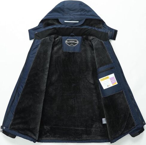 سترة تزلج رجالية مقاومة للماء من SUOKENI معطف شتوي دافئ للثلج ومعطف مطر بغطاء للرأس in Kuwait