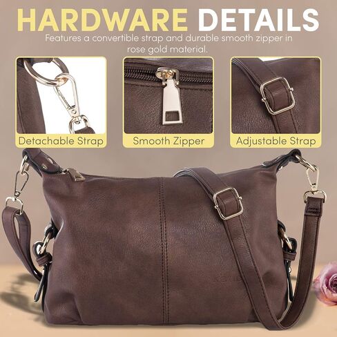 Katloo Small Hobo Handbag for Women Top Handle Crossbody Bag Ladies PU Leather Shoulder Purse Nail Clipper in Kuwait