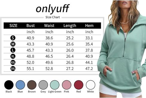 Onlypuff نصف زمم البلوز المرأة لطيف هوديس التلبيب البلوز كم طويل العصرية الدافئة الأعلى in Kuwait