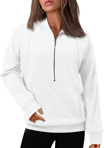 Onlypuff نصف زمم البلوز المرأة لطيف هوديس التلبيب البلوز كم طويل العصرية الدافئة الأعلى in Kuwait