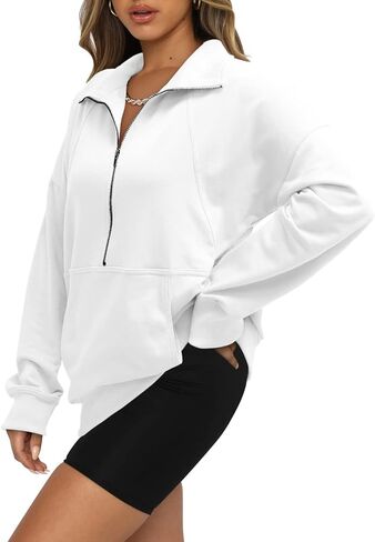 Onlypuff نصف زمم البلوز المرأة لطيف هوديس التلبيب البلوز كم طويل العصرية الدافئة الأعلى in Kuwait