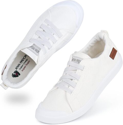 JENN ARDOR Women's Canvas Sneaker Slip-ons Loafers Shoes for Womens Fashion Casual Canvas Round Toe Soft Comfortable Walking Flats in Saudi Arabia