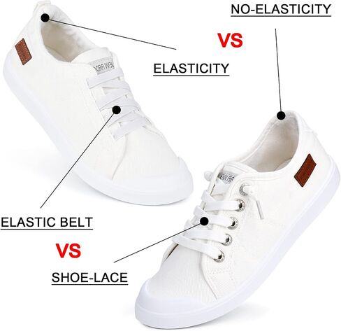 JENN ARDOR Women's Canvas Sneaker Slip-ons Loafers Shoes for Womens Fashion Casual Canvas Round Toe Soft Comfortable Walking Flats in Saudi Arabia
