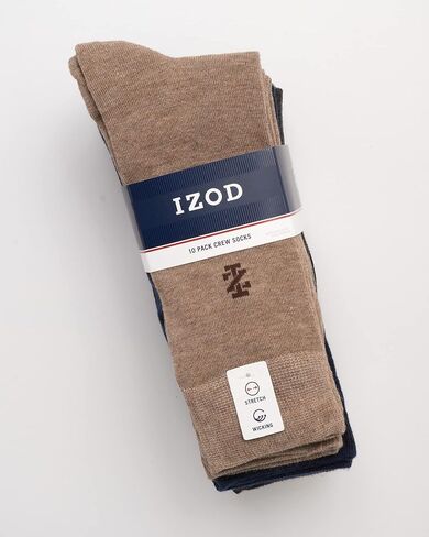IZOD Men’s Dress Socks - Lightweight Comfort Crew Sock (10 Pack) in Kuwait