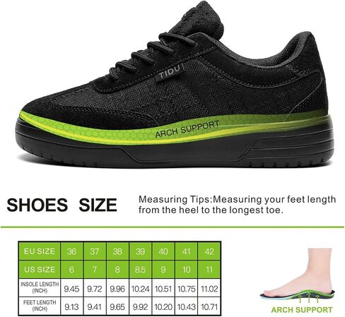 Women's Canvas Walking Shoes with Orthopedic Arch Support Comfortable Fashion Sneakers for Plantar Fasciitis Flat Feet Pain Relief in Kuwait