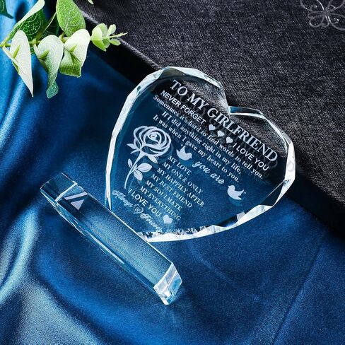 Movdyka Gifts for Husband from Wife Glass Keepsake with Led Base to My Husband Birthday Unique Gifts for Christmas Valentine's Day Anniversary Father's Day Wedding in Kuwait