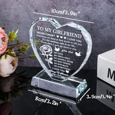 Movdyka Gifts for Husband from Wife Glass Keepsake with Led Base to My Husband Birthday Unique Gifts for Christmas Valentine's Day Anniversary Father's Day Wedding in Kuwait