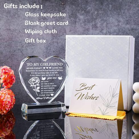 Movdyka Gifts for Husband from Wife Glass Keepsake with Led Base to My Husband Birthday Unique Gifts for Christmas Valentine's Day Anniversary Father's Day Wedding in Kuwait