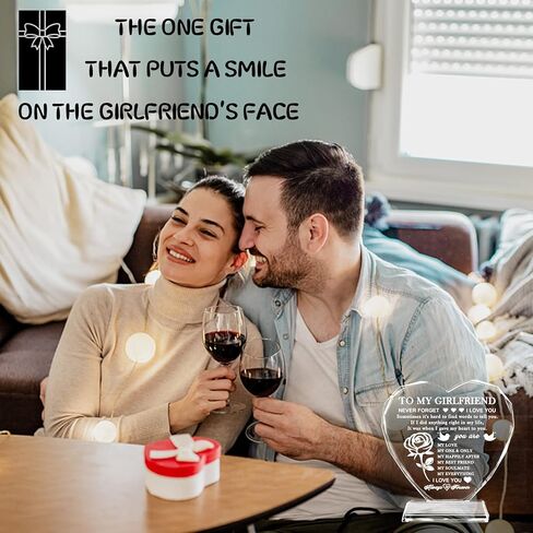 Movdyka Gifts for Husband from Wife Glass Keepsake with Led Base to My Husband Birthday Unique Gifts for Christmas Valentine's Day Anniversary Father's Day Wedding in Kuwait