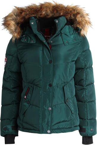 معطف شتوي للنساء من CANADA WEATHER GEAR - سترة تزلج معزولة ثقيلة الوزن - ملابس خارجية سترة ثلجية (S-XL) in Kuwait