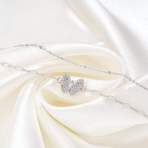 Tarsus 14K Gold Plated Butterfly Layered Bracelet/Anklets Adjuatable Jewelry Gifts for Women Girls in Saudi Arabia