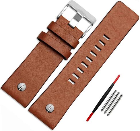 Choco&Man US Diesel Calfskin Leather Watch Band strap with Tool 22mm 24mm 26mm 28mm 30mm Replacement for Men's Diesel Watches… in Kuwait