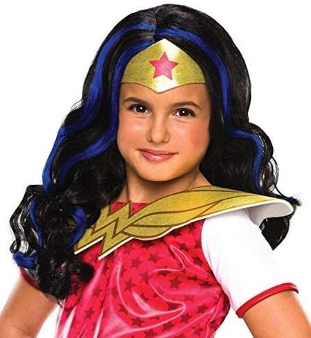 شعر مستعار لزي Wonder Woman من Rubie's Girl's DC Comics WW84، مقاس واحد (201652) in Kuwait