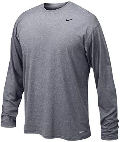 Nike Boys Legend Long Sleeve Athletic T-Shirt (Grey, Youth Large) in Saudi Arabia