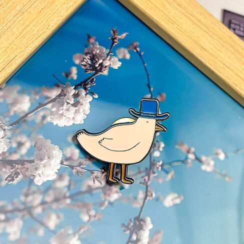 دبوس طائر جنتلمان | دبابيس أنيمي | دبابيس رائعة | دبابيس مضحكة | دبابيس مطلية بالمينا | دبوس التلبيب لحقيبة الظهر للنساء، مجموعة العرض | 3 سم، بروش مطلي بالمينا، سبيكة معدنية, بروش المينا, خليط معدني in Kuwait