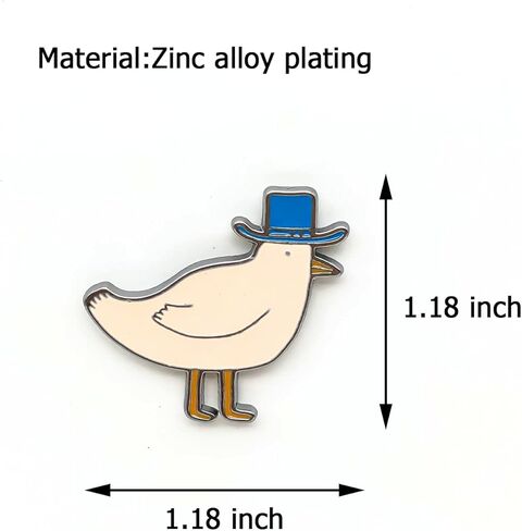 دبوس طائر جنتلمان | دبابيس أنيمي | دبابيس رائعة | دبابيس مضحكة | دبابيس مطلية بالمينا | دبوس التلبيب لحقيبة الظهر للنساء، مجموعة العرض | 3 سم، بروش مطلي بالمينا، سبيكة معدنية, بروش المينا, خليط معدني in Kuwait