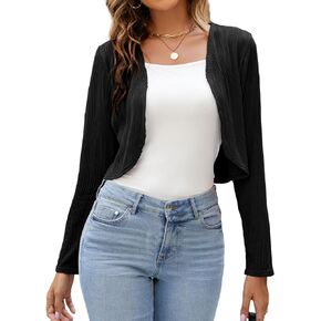 ZAFUL المرأة كم طويل مضلع اقتصاص سترة صوفية مفتوحة الجبهة بوليرو قصيرة تجاهلت S-XXL