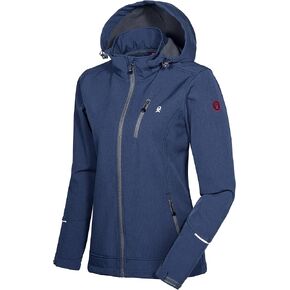 Little Donkey Andy Women's Softshell Jacket Ski Jacket with Removable Hood, Fleece Lined and Water Repellent in Kuwait