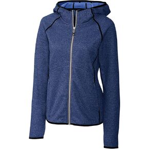 Cutter & Buck Women's Hooded Full Zip Jacket, Blue, XXX-Large in Saudi Arabia