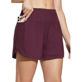 BALEAF Women's 4" High Waisted Swim Shorts Quick Dry Board Shorts UPF50+ Swimsuit with Liner and Pockets in Kuwait