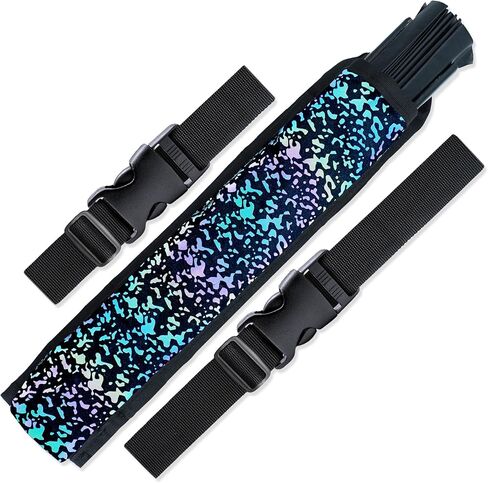SoJourner Bags Black Rave Fan Holster - Rave Fan Holder - Rave Festival Accessories | Hand Fan Holder & thigh holster for Rave Essentials in Saudi Arabia