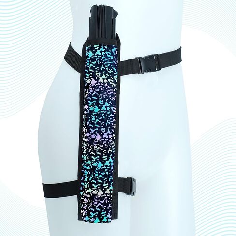 SoJourner Bags Black Rave Fan Holster - Rave Fan Holder - Rave Festival Accessories | Hand Fan Holder & thigh holster for Rave Essentials in Saudi Arabia
