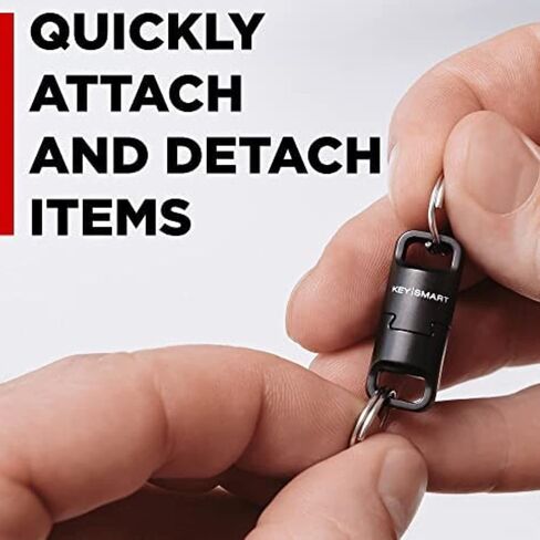 سلسلة مفاتيح KeySmart MagConnect Pro مغناطيسية سريعة الإصدار للرجال - حامل حلقة سلسلة مفاتيح للحقيبة والحزام والسيارة - قابلة للفصل in Saudi Arabia