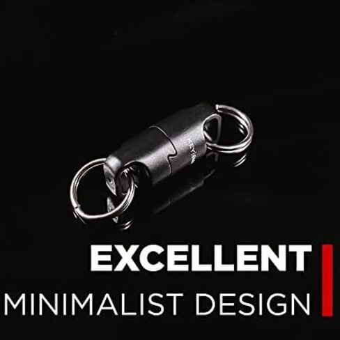 سلسلة مفاتيح KeySmart MagConnect Pro مغناطيسية سريعة الإصدار للرجال - حامل حلقة سلسلة مفاتيح للحقيبة والحزام والسيارة - قابلة للفصل in Saudi Arabia