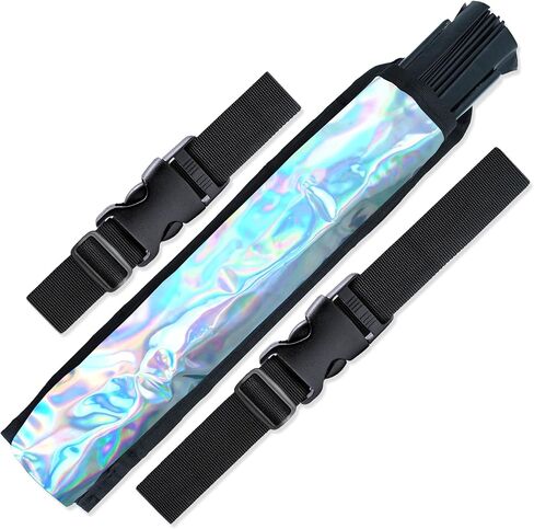 SoJourner Bags Black Rave Fan Holster - Rave Fan Holder - Rave Festival Accessories | Hand Fan Holder & thigh holster for Rave Essentials in Saudi Arabia