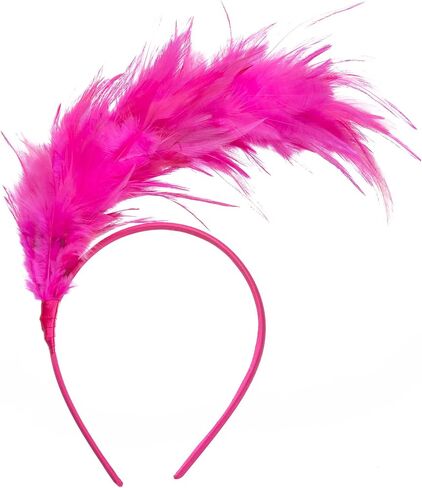 AGITATESAND Feather Boa Fascinator Headband Party Wedding Sallon Headwear Flapper Headpiece in Saudi Arabia