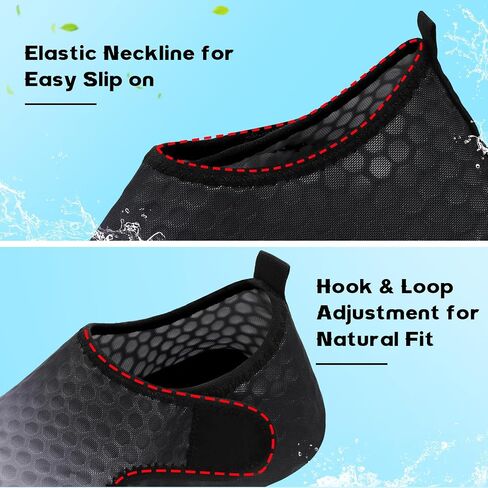 Scurtain Barefoot Water Shoes for Women Men Beach Swim Aqua Socks Summer Quick-Dry Sandals Slippers in Kuwait