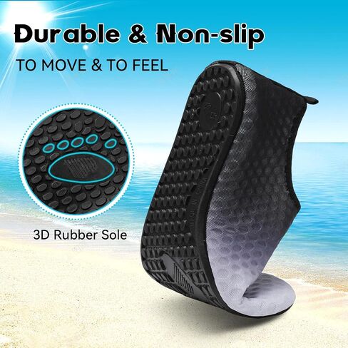 Scurtain Barefoot Water Shoes for Women Men Beach Swim Aqua Socks Summer Quick-Dry Sandals Slippers in Kuwait