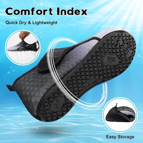 Scurtain Barefoot Water Shoes for Women Men Beach Swim Aqua Socks Summer Quick-Dry Sandals Slippers in Kuwait