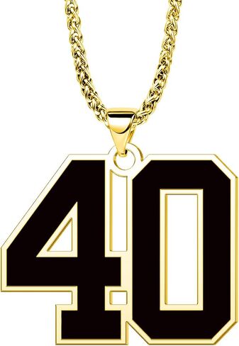 Gold Number Chain Necklace for Men Boy from 1 to 99 Baseball Jersey Stainless Steel Number Pendant Sport Gift in Saudi Arabia