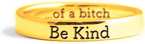 LIU JUN Be Kind Of A Bitch Ring For Women, To Sorority Sisters Best Friends Inspirational Motivational Stainless Steel Band Friendship Gift Jewelry in Saudi Arabia