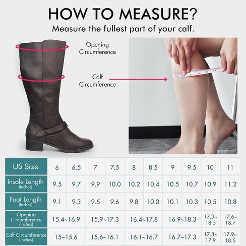 Hawkwell Women's Wide Calf Double Zipper Knee High Riding Boots in Saudi Arabia