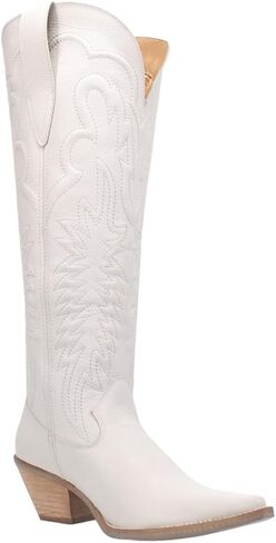 حذاء Dingo النسائي Raisin Kane بمقدمة قصيرة كاجوال فوق الركبة وكعب متوسط ​​2-3 بوصة - أسود in Kuwait