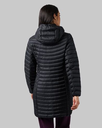 32 Degrees Women's 3/4 Ultra-Light Down Jacket| Slim Fit | Detachable Hood | Water Repellant in Kuwait