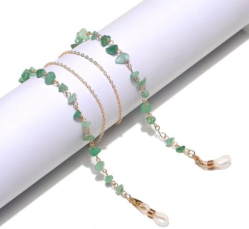 CETVLY Natural Stone Beaded Eye Glasses String Holder,Crystal Sunglass Chain,Stylish Mask Lanyard for Women Girls in Saudi Arabia