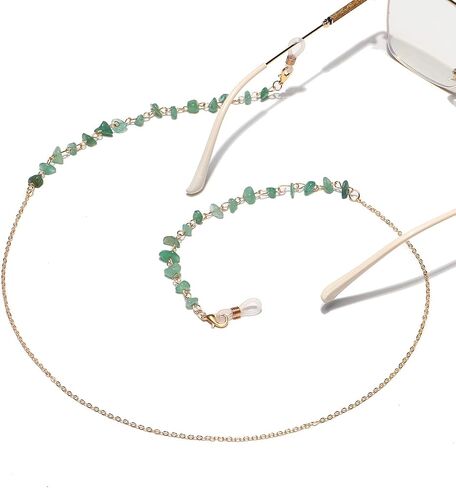 CETVLY Natural Stone Beaded Eye Glasses String Holder,Crystal Sunglass Chain,Stylish Mask Lanyard for Women Girls in Saudi Arabia