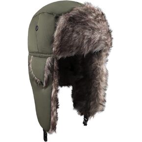 قبعة صيد شتوية من الفرو الصناعي للجنسين، قبعة صيد مقاومة للرياح، قبعة شتوية دافئة مع غطاء أذن من الفرو in Kuwait